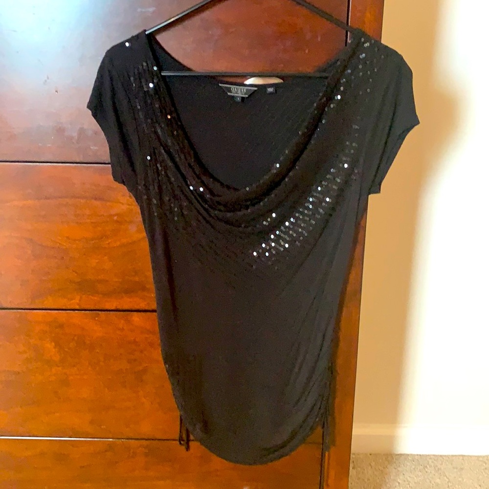 Black sequined shirt